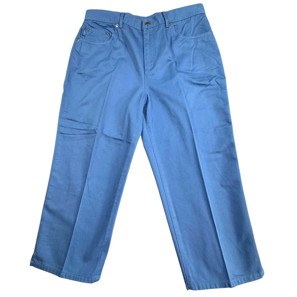 Lauren Jeans Co Ralph Lauren Blue Capri Pants Womens 10 High Rise Vintage Y2K